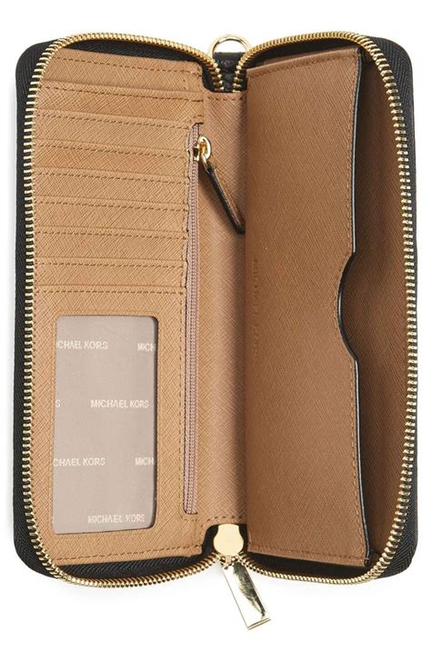 mercer large leather tech wristlet michael michael kors|Michael Kors.